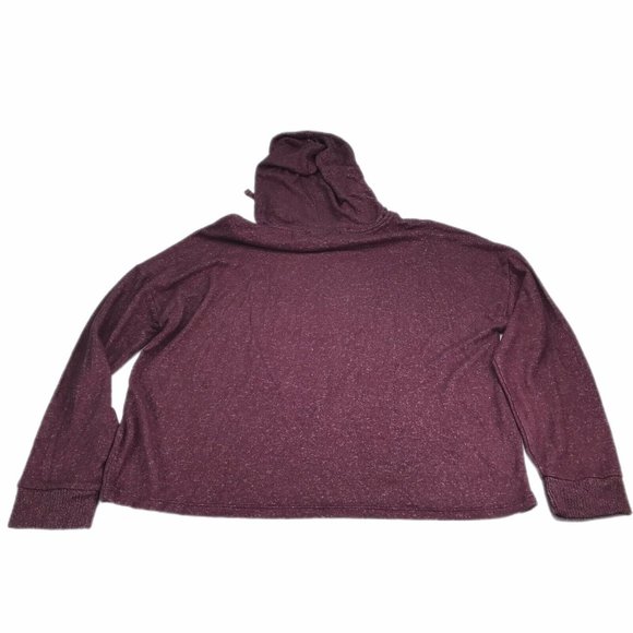 Womens Juniors XL Hoodie Sweatshirt Pullover Purple Soft Stretchy Long Sleeve - Picture 8 of 8